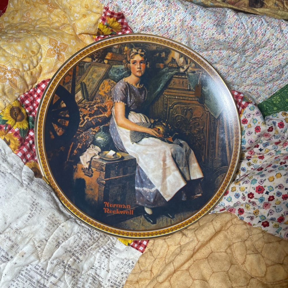 Authentic Norman Rockwell “Dreaming In the Attic” collectors plate.